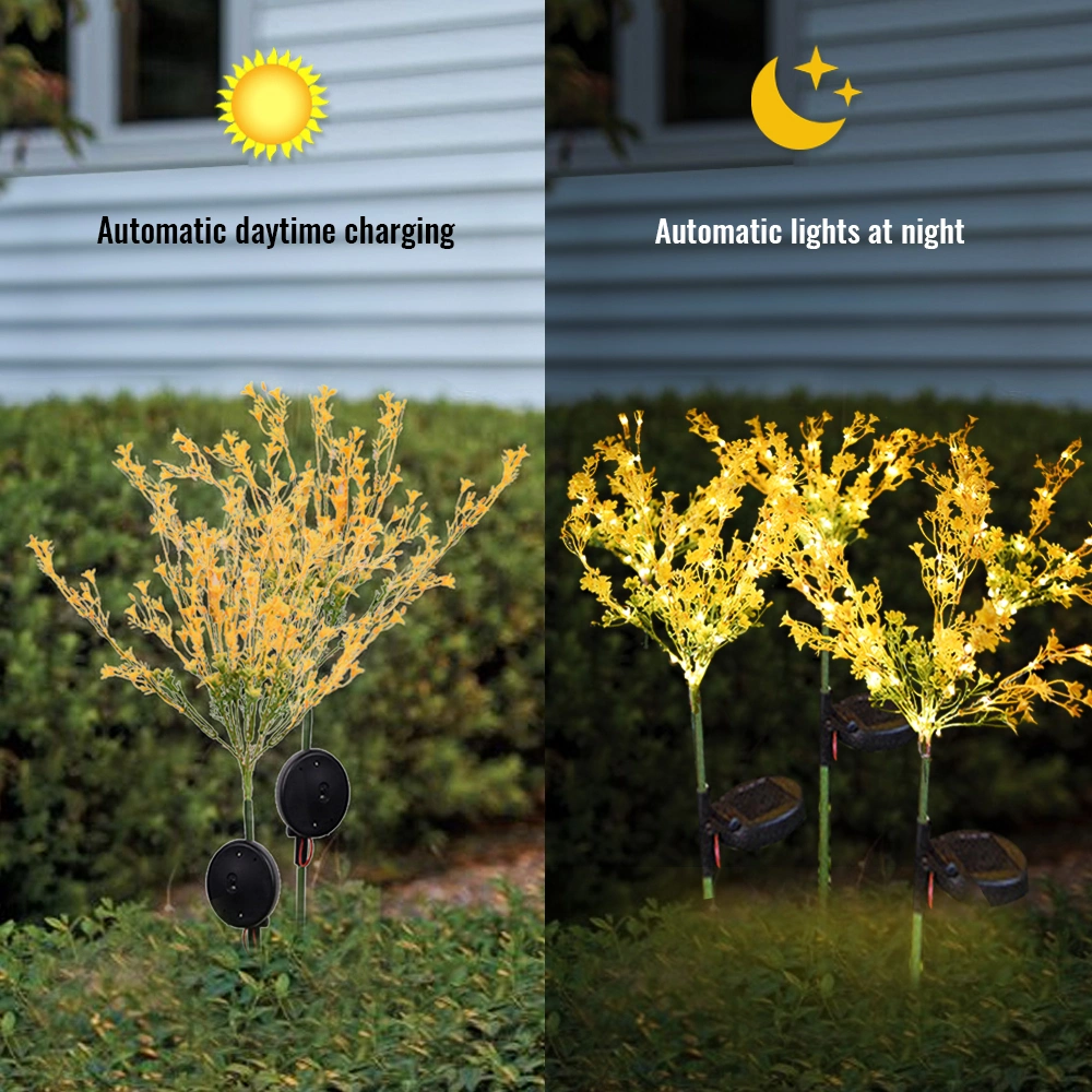 New Style LED Solar Powered Flower Lawn Light Waterproof Decorative Solar Outdoor Light