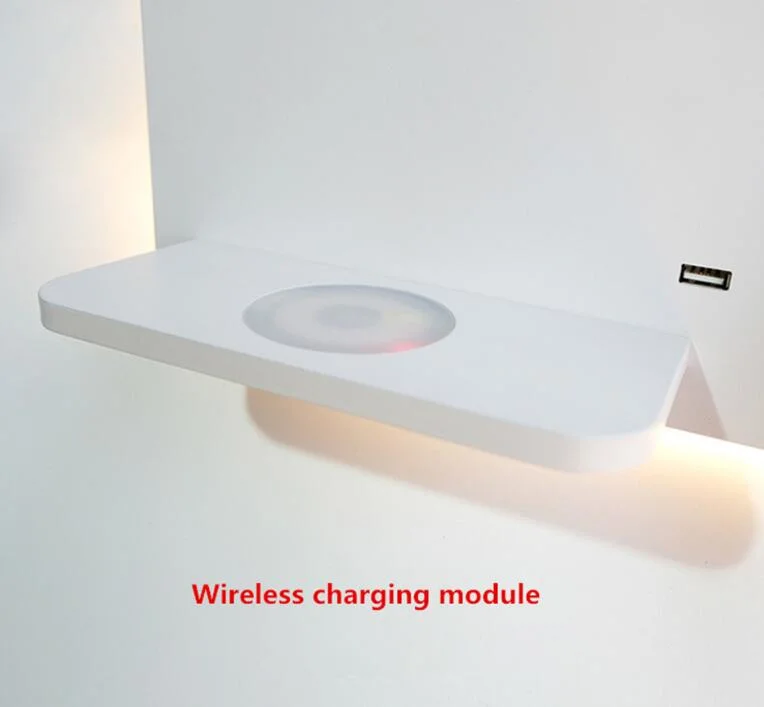 with Wireless Charging Bedside Wall Lamp LED Reading Light